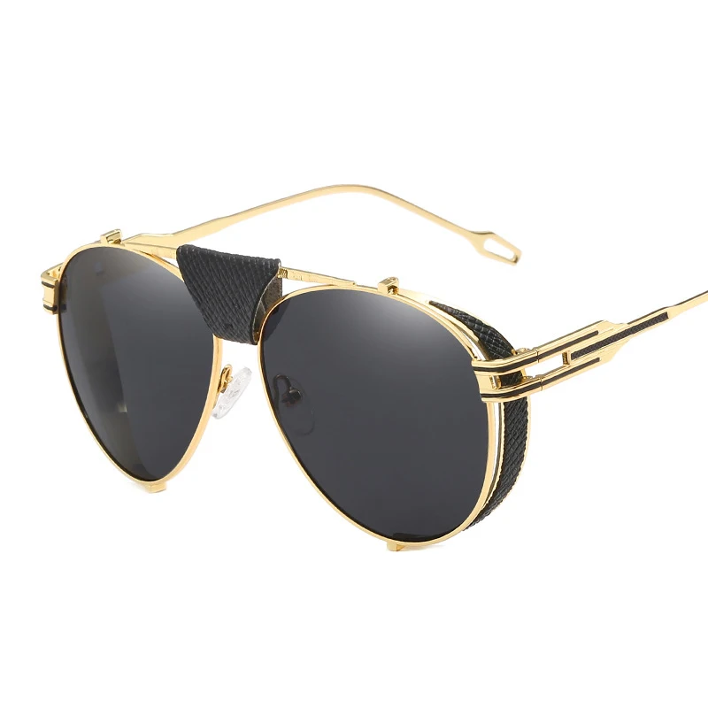 Солнцезащитные очки в стиле стимпанк для мужчин стильные винтажные брендовые