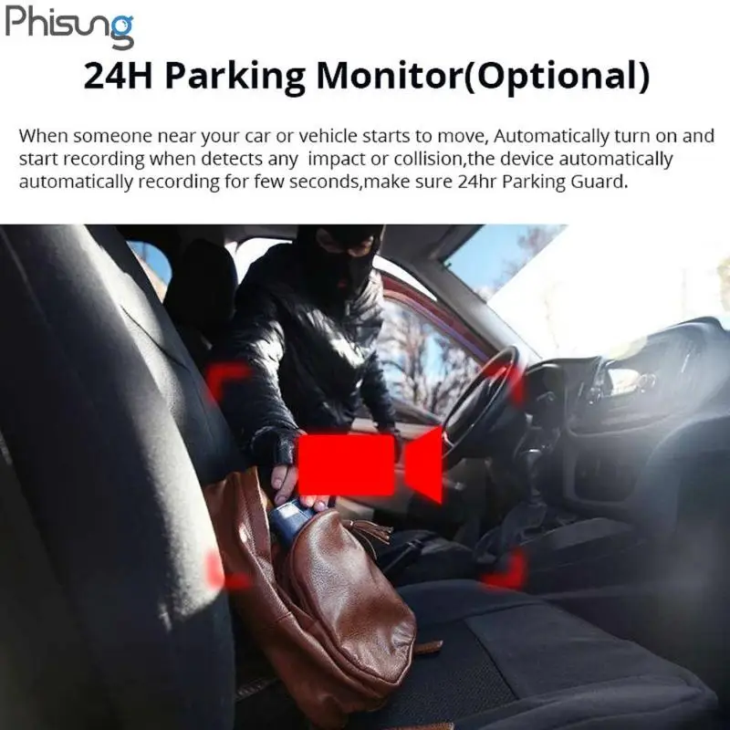Phisung H800 Full HD 1080P Автомобильный видеорегистратор Камера 9,36 дюймов зеркало заднего вида Цифровая видеокамера авторегистратор сенсорный экран камеры видеорегистраторы
