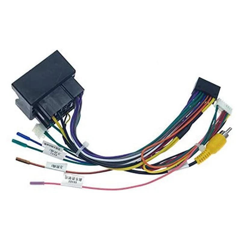 

Car Audio 16PIN Power Cord Adapter Audio Harness with Canbus Box for Golf 7 Skoda 2014-2016