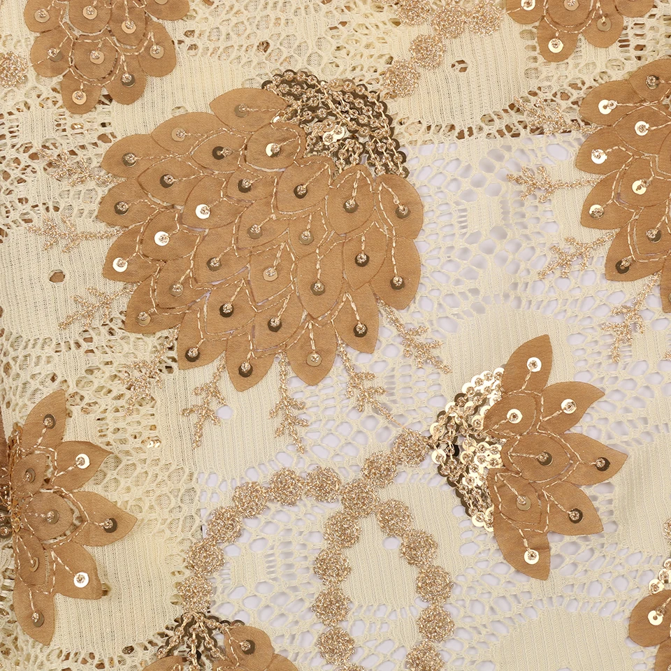 2019 Nigerian Lace Fabrics Hot Sale Sequence Fabric High Quality French Net with Sequins for Women KS3048B | Аксессуары для одежды