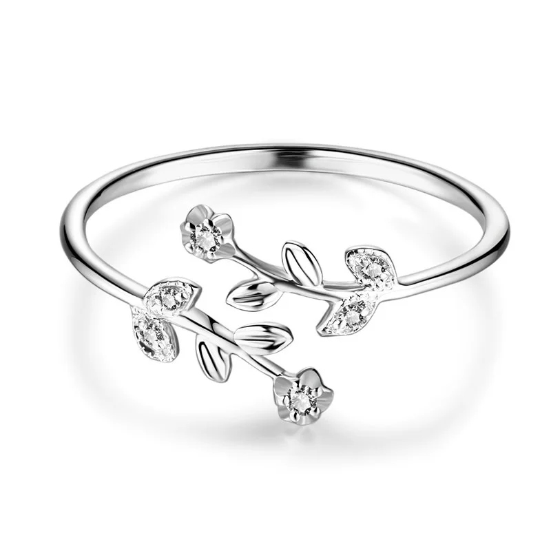 Женское кольцо с бриллиантами 18 карат в виде листьев | Украшения и аксессуары