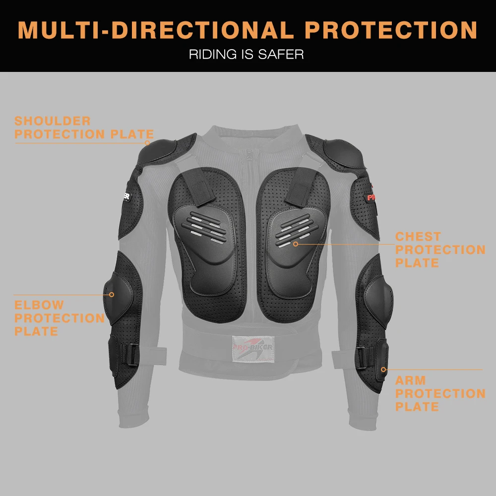 Защитная мотокуртка PRO BIKER для мотокросса бронированная защита гонок