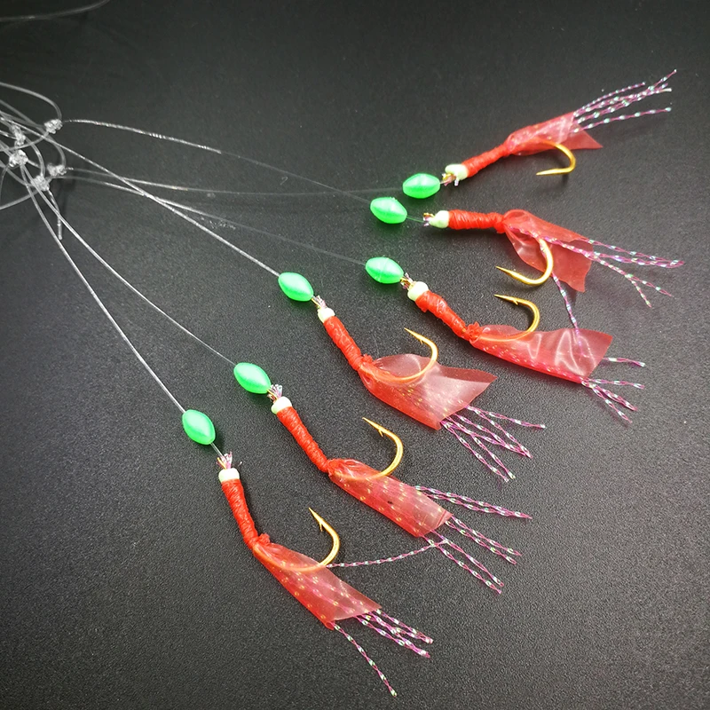 1 Набор рыболовных крючков из высокоуглеродистой стали поводок проволоки 6