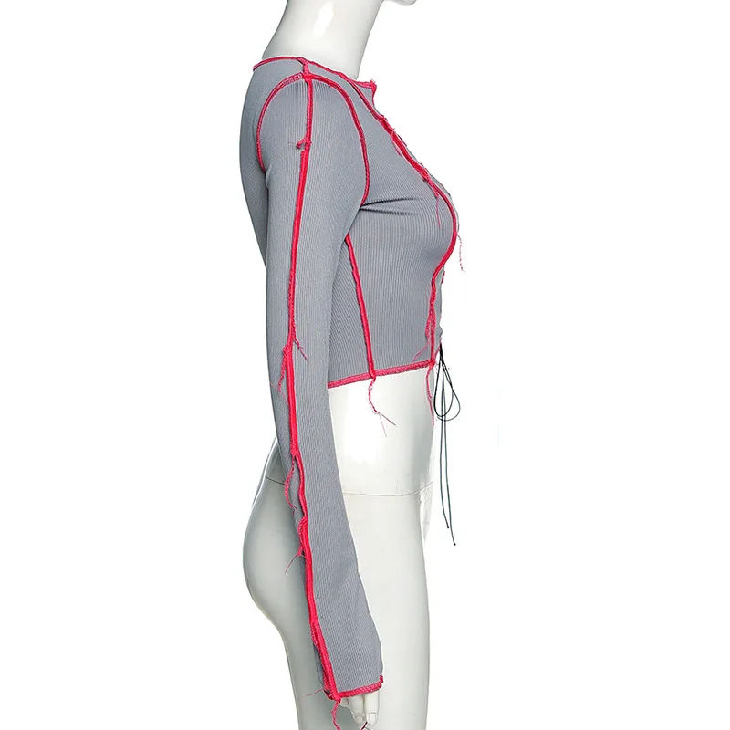 Лидер продаж пикантный Топ BIIKPIIK в стиле пэчворк с завязками спереди женские
