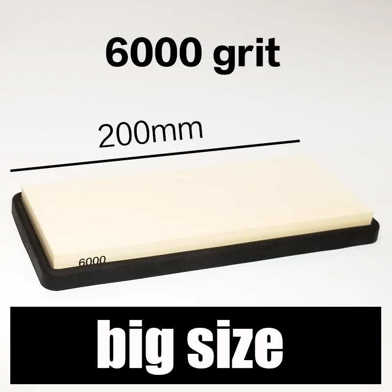 big size 200MM 6000 240 600 1500 4000 6000 зернистость профессиональная точилка для ножей точильный камень масляные камни - Цвет: big size 200MM 6000