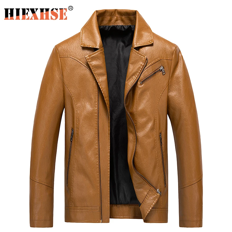 

Мужская классическая кожаная куртка, мужские пальто, брендовая Высококачественная верхняя одежда из искусственной кожи, мужская деловая з...