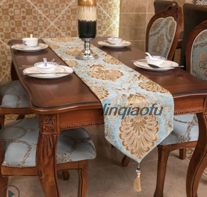 

American retro chenille table runner, simple living room coffee table cloth strip bed flag tablecloth