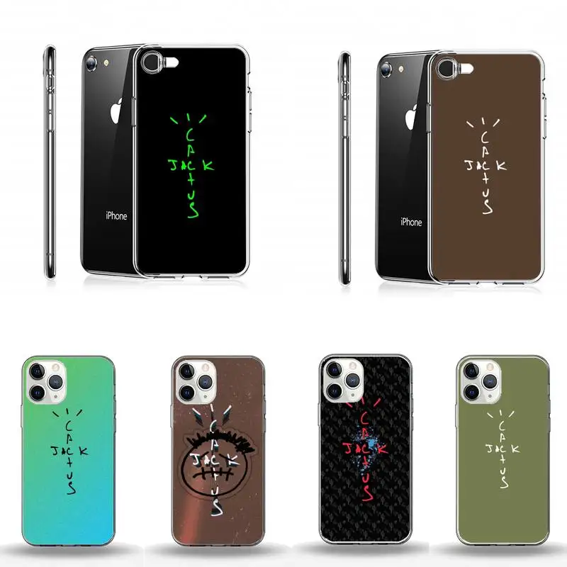 

cactus jack letter words Phone Case Transparent for iPhone Samsung A S 11 12 6 7 8 9 10 20 Pro X XS Max XR Plus lite