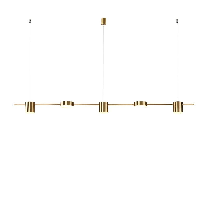 Светодиодная люстра в скандинавском стиле Современная латунная лампа для