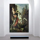 Gustave Moreau Saint George And The Dragon, Картина на холсте, печать для гостиной, украшение для дома, современный настенный постер