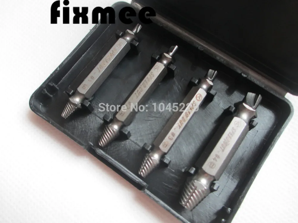 Double Ended Damaged Screw Extractor Broken Breakage Head Extractors Wood Bolts Remover Extract Drill Tool 1# 2# 3# 4# | Инструменты