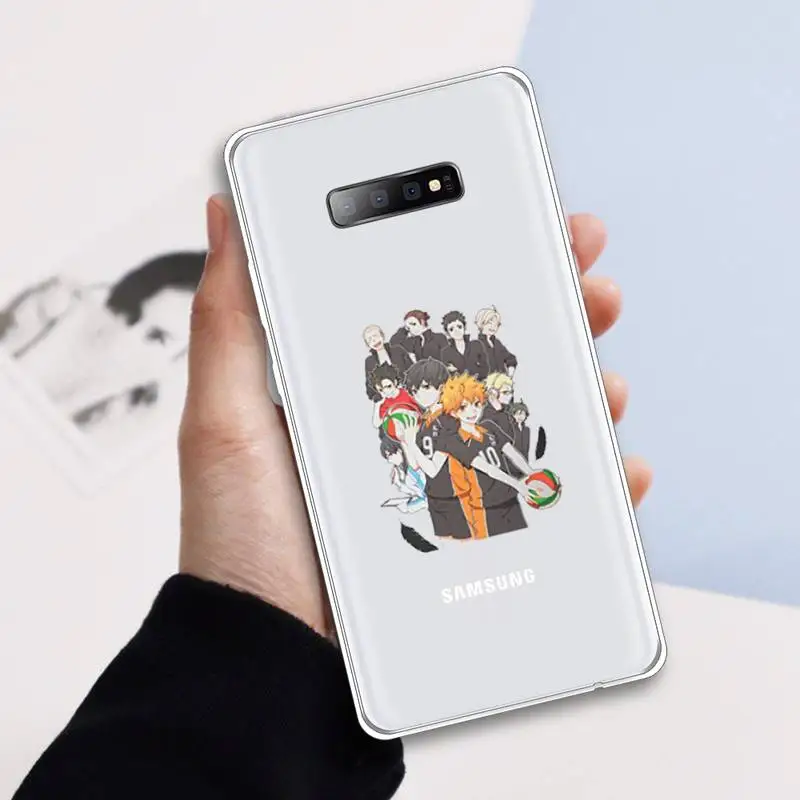 

Volleyball boy Kuroo x Kenma Haikyuu Phone Case Transparent For Samsung Galaxy A 71 21s S note 8 9 10 plus 20 ultra