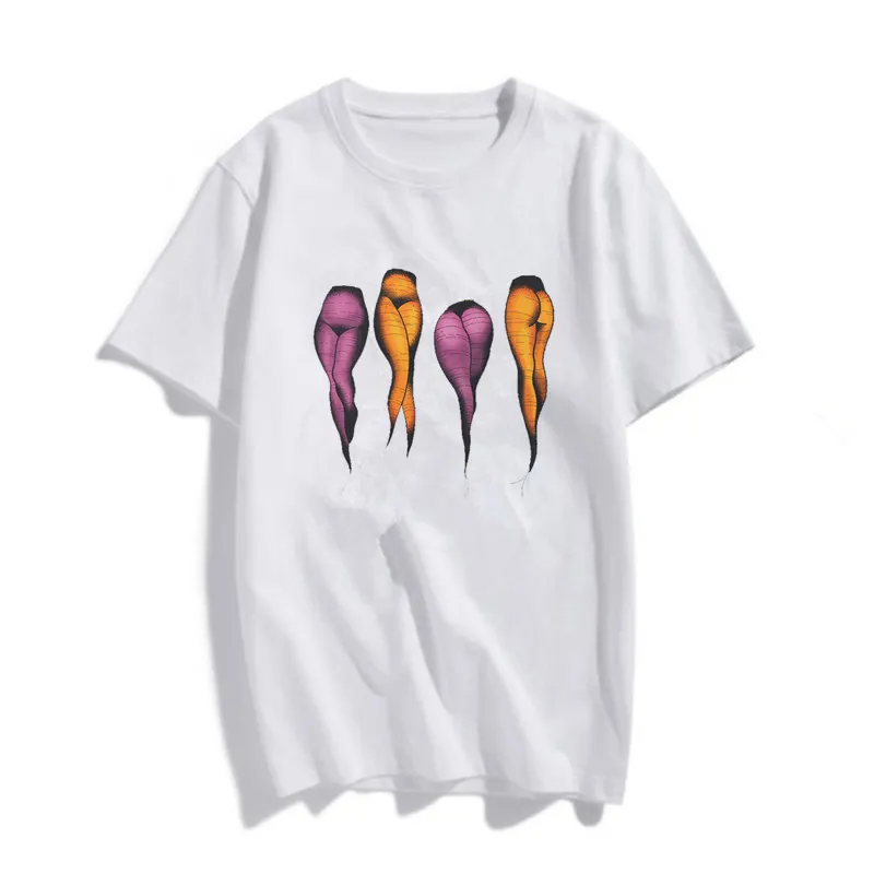 

Cute Sexy Carrots Ice Cream Mushrooms Print Tee Shirt Summer Cotton Short Sleeve Tops Woman T-shrt 90s Aesthetic Harajuku Shirt