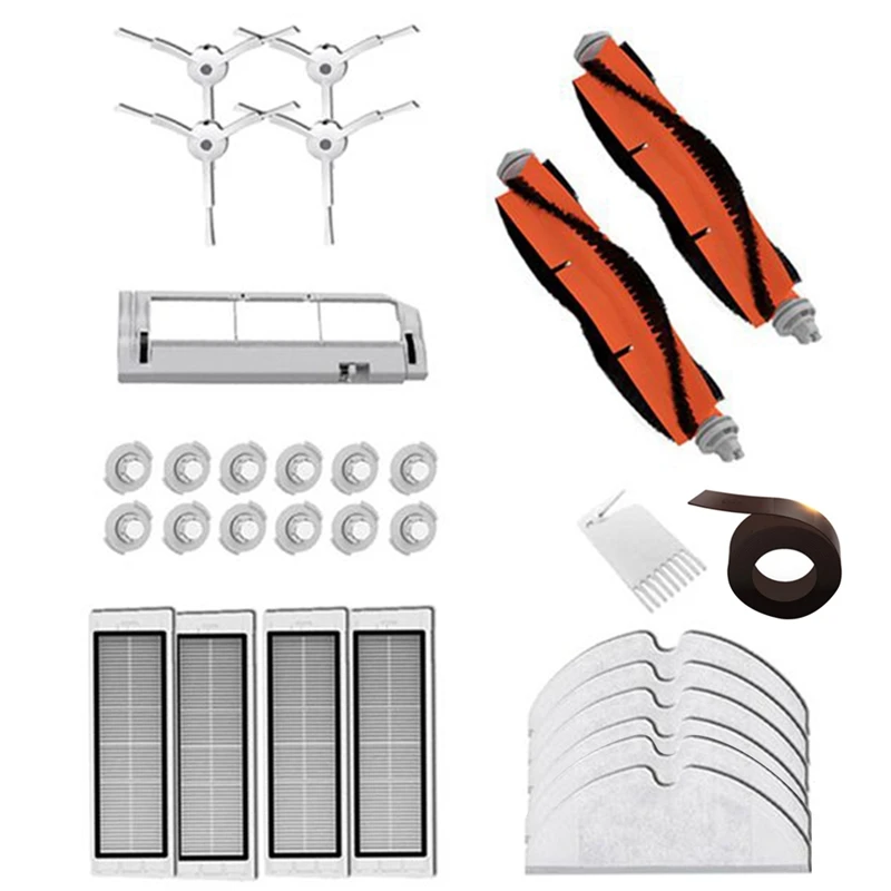 

for XIAOMI Vacuum Cleaner Parts Roborock S50 S51 S5 Side Brush HEPA Filter Main Brush Mop Cloth Virtual Magnetic Stripe