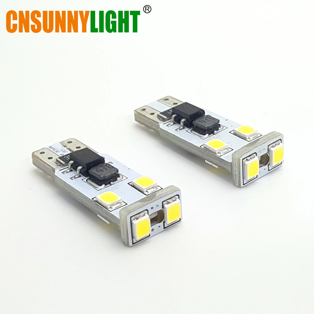 Светильник CNSUNNY супер яркий светодиодный T10 W5W 194 168 2835 6SMD Canbus без ошибок 12 В