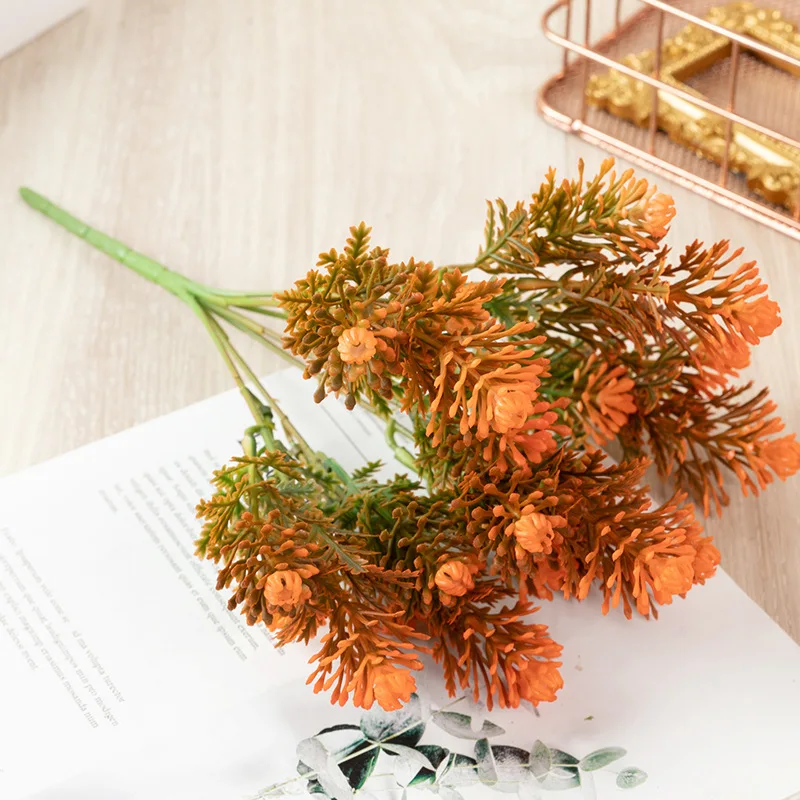 

Artificial Green Plants,28cmSingle Branch 7 Forks MelaleucaGrass, HomeLivingRoom Display,WeddingScene Layout,Garden Landscaping,
