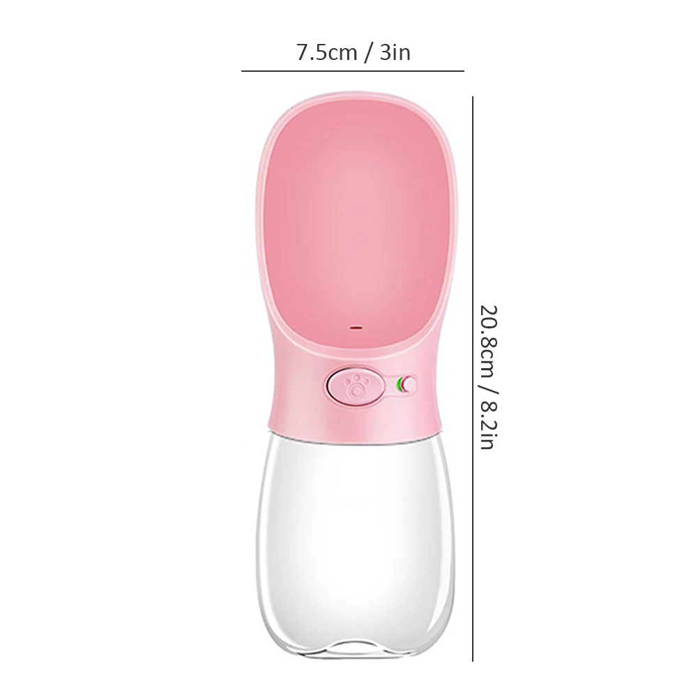 

ABS+PC Pet Supplies Water Cup Can Outdoor Portable Travel Kettle Water Bowl For Teddy Cat Dog With One Button No Leakage