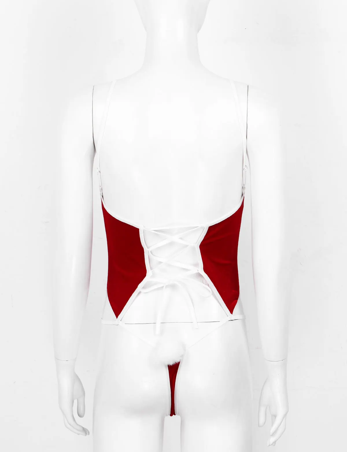 Женское мягкое бархатное рождественское сексуальное нижнее белье Тедди