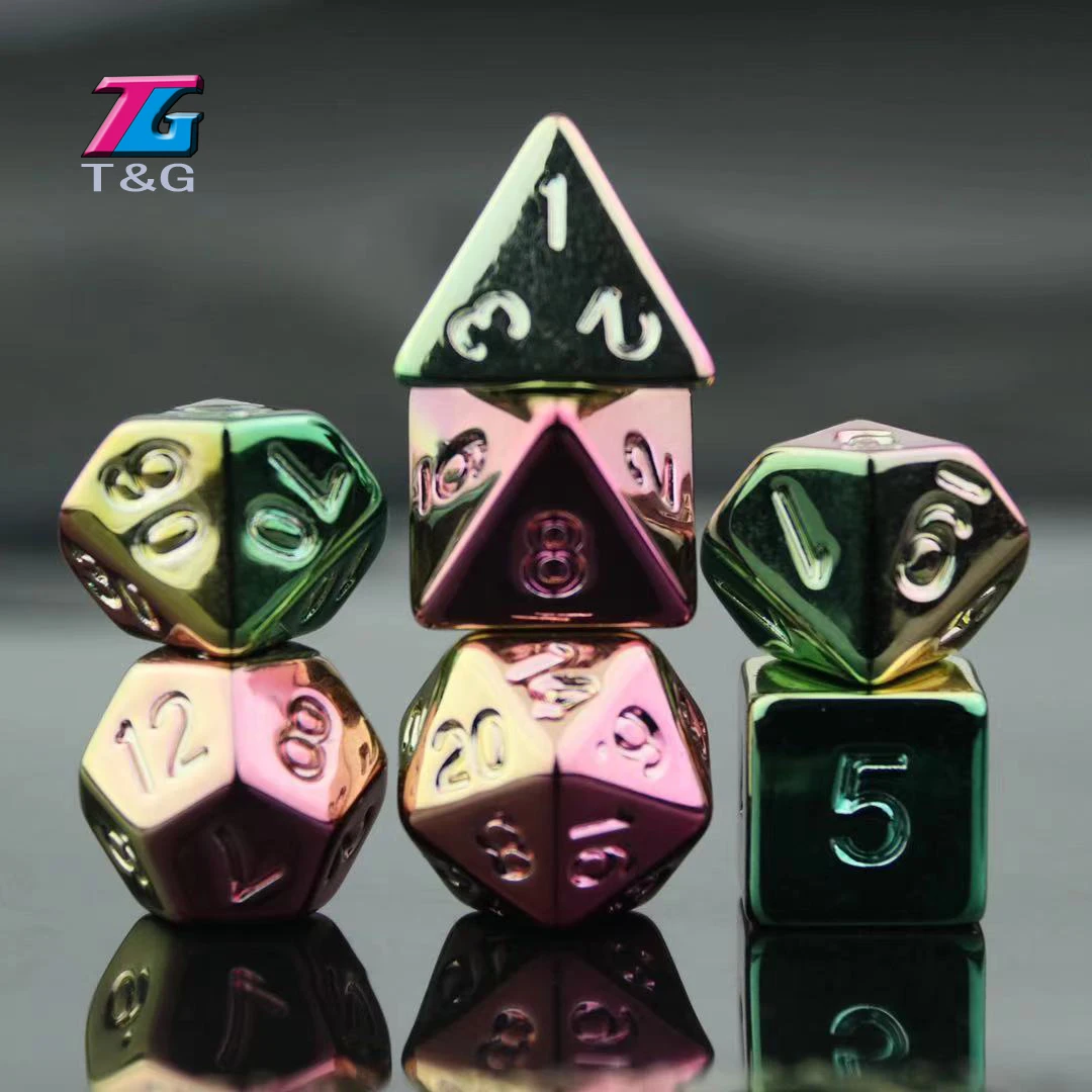 

New Arrival Creative Shinny Dados D4,6,8,10,10%,12,20 Polyhedral Dice Set Board Game,educational Accessories DNDGame Rpg TRPG