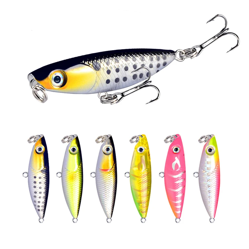 

1 шт. мини карандаш воблеры Щука жесткие приманки 4,5 см 1,8 г рыболовные блесна искусственные приманки с тройным крючком плавать кренки приман...