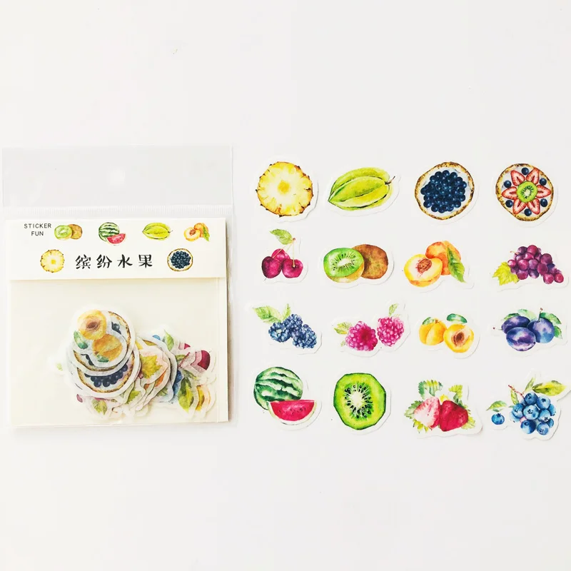 

32pcs /Pack Summer Fresh Fruits Paper Stickers DIY Diary Book Decorative Sticker
