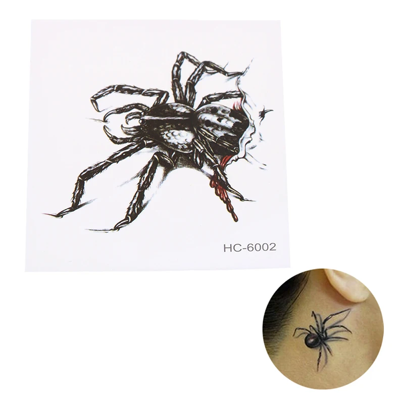

1pc Tattoo Stickers Cover Scars Spider Tattoo Body Painting Tattoo Stickers Can Be Scrubbed 105*60mm