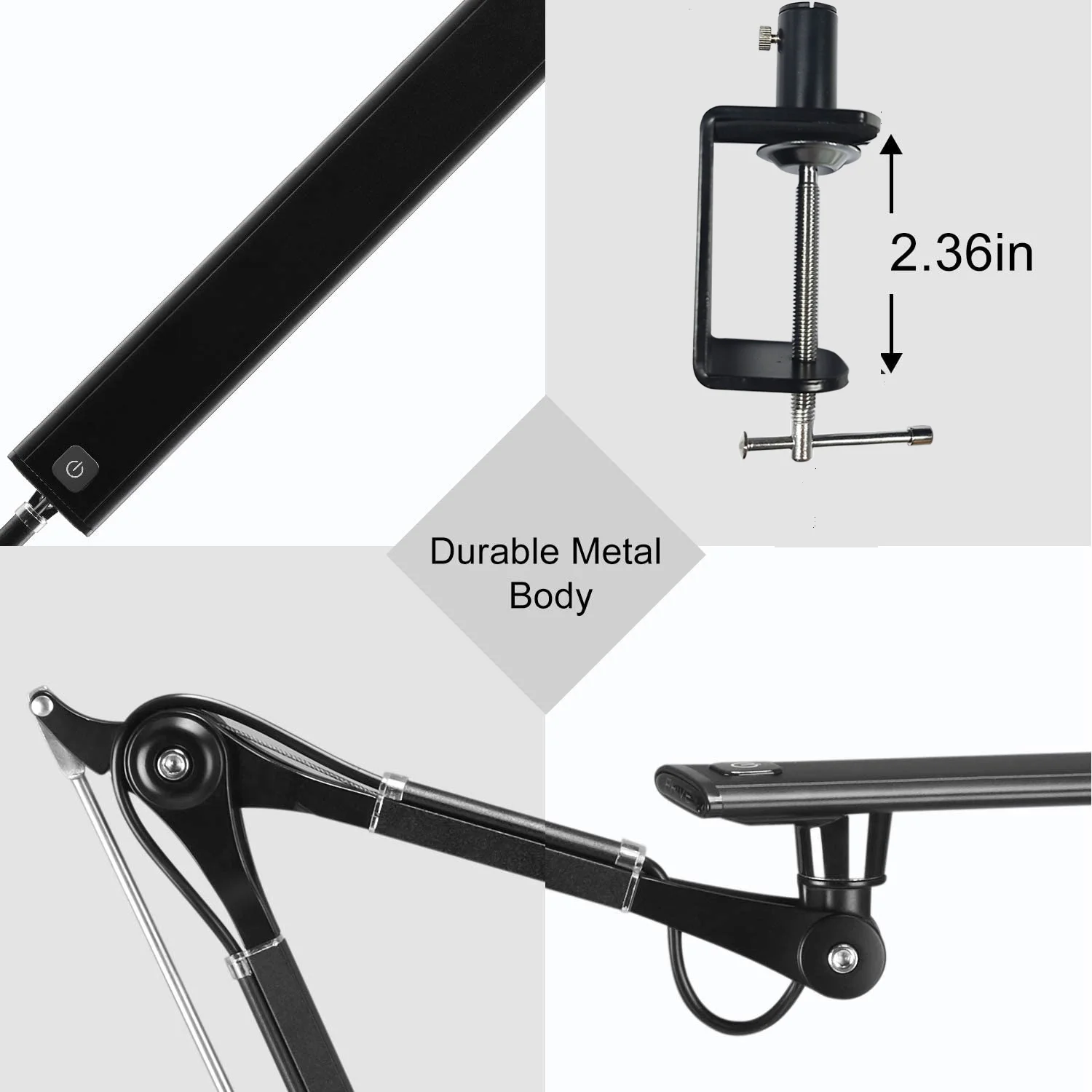 Металлическая архитектурная Светодиодная настольная и рабочая лампа с плавной