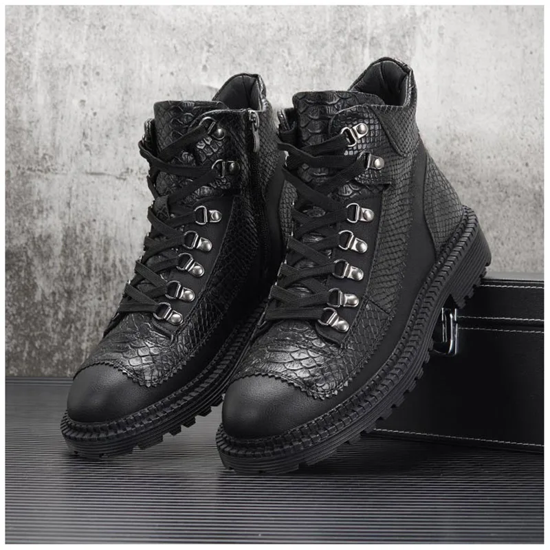 Мужские кроссовки ботинки со шнуровкой повседневная обувь в стиле хип-хоп панк