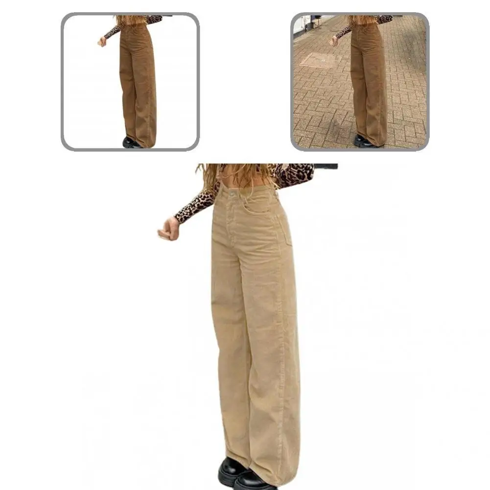 

Solid Color Skin-friendly Straight Wide Leg Long Pants Ladies Clothing