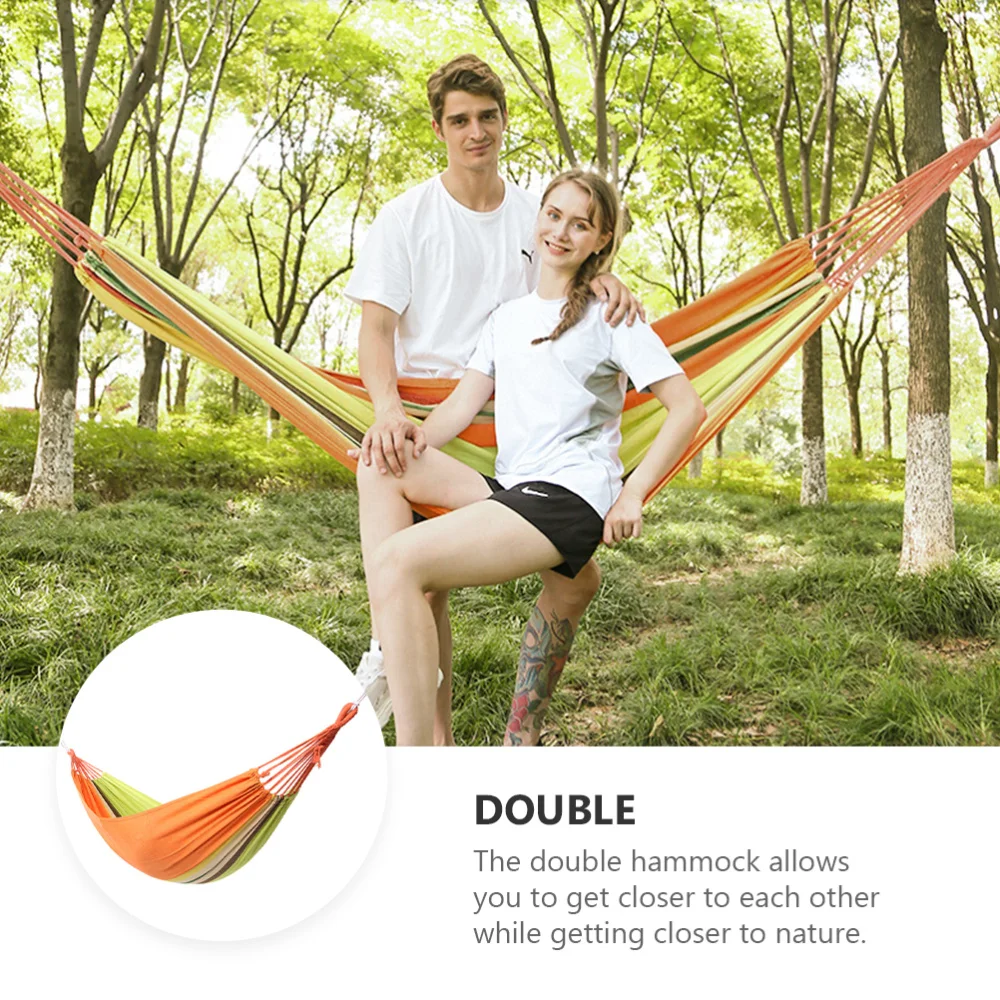 

Outdoor Indoor Hammock Portable Double Person Camping Hammock Canvas Swing