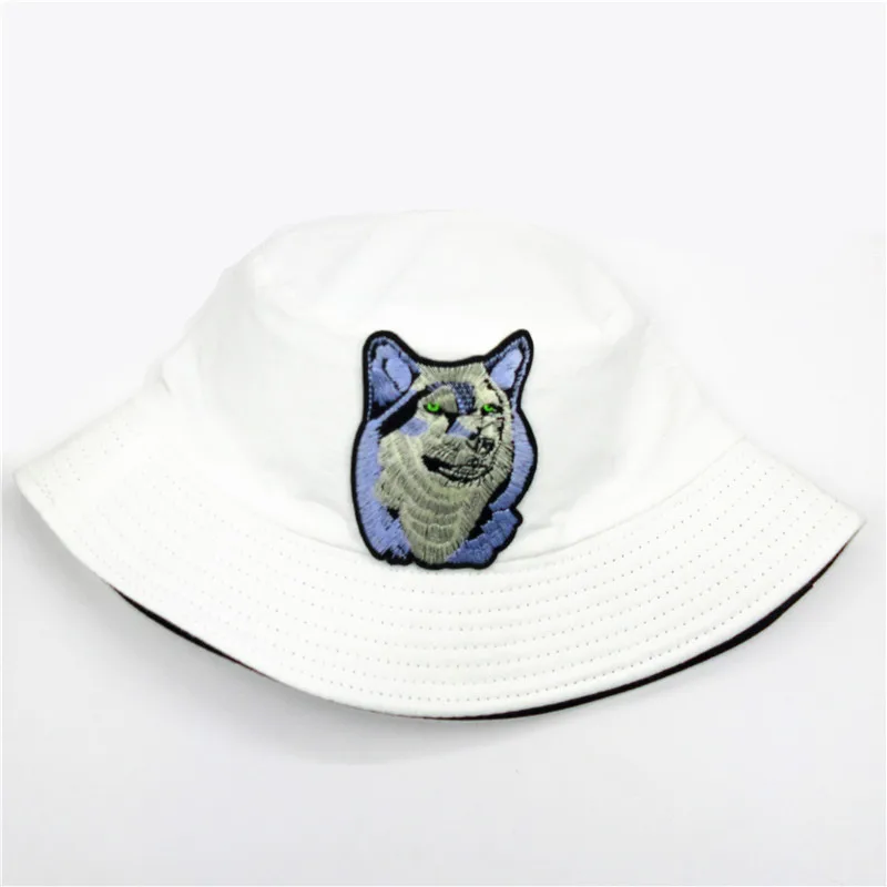 

2020 new style animal embroidery Bucket Hat Fisherman Hat outdoor travel hat Sun Cap Hats for men and Women