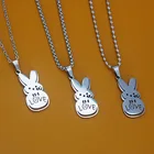 Lil Peep Love Rabbit ожерелье со свисающими бусинами звеньевая цепь из нержавеющей стали Очаровательная фотография