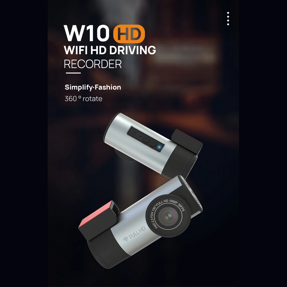 

1080P Dash Cam высокой четкости Ночное видение WI-FI вождения Регистраторы Видеорегистраторы для автомобилей Камера Регистраторы телефона соедине...