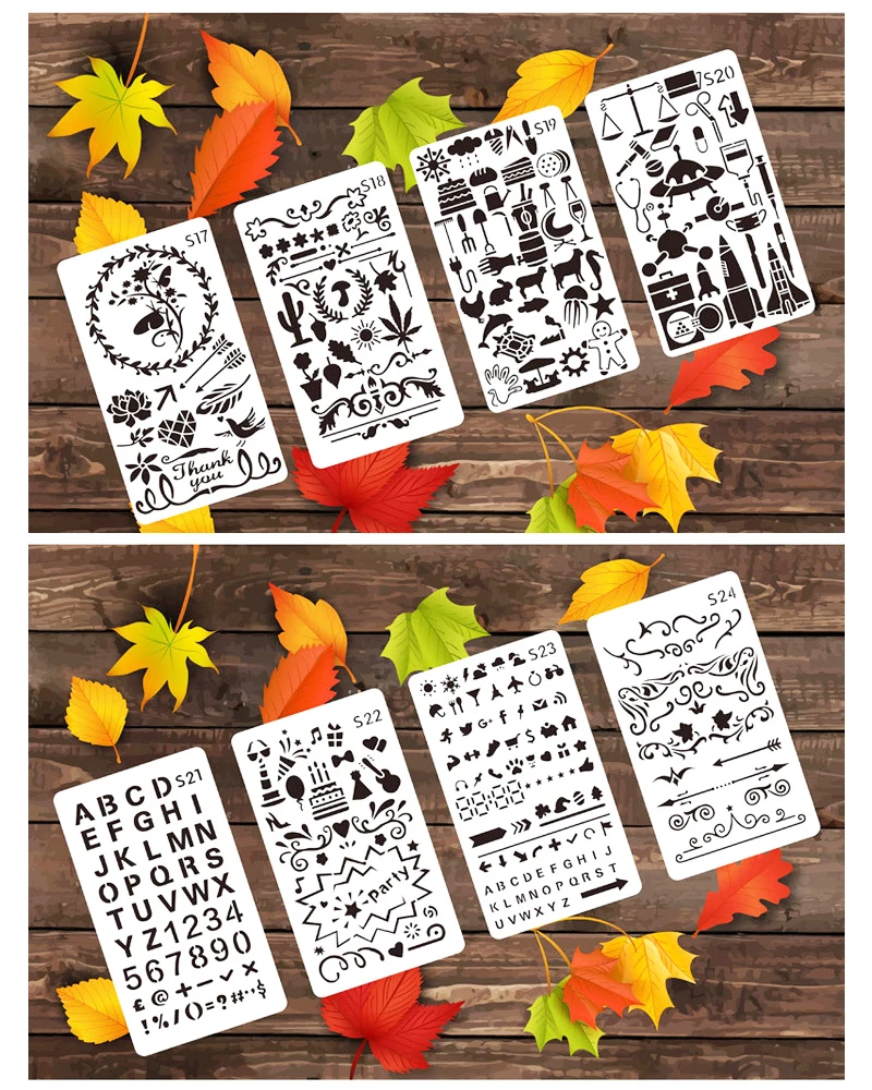 Трафарет для скрапбукинга А6 24/36 шт. тиснильный альбом цветов|Трафареты| |