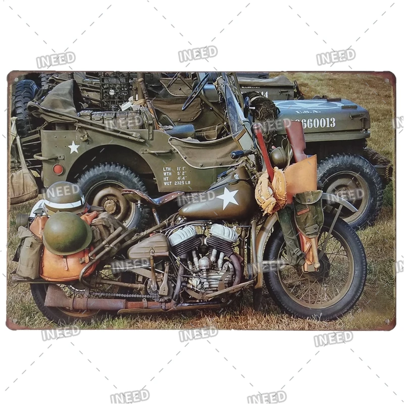 Vintage Triumph Motorcycle Tin Signs Wall Sticker Art Home Decor with British Flag Metal Logo image 5
