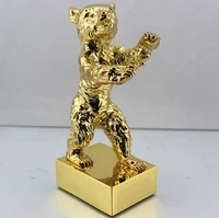 2019 hot sale berlin golden bear movie trophy award resin craft souvenir home decoration engraving