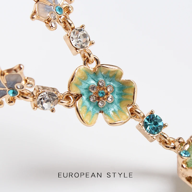 Новый дизайн модные ювелирные изделия цинковый сплав элегантные милые цветы