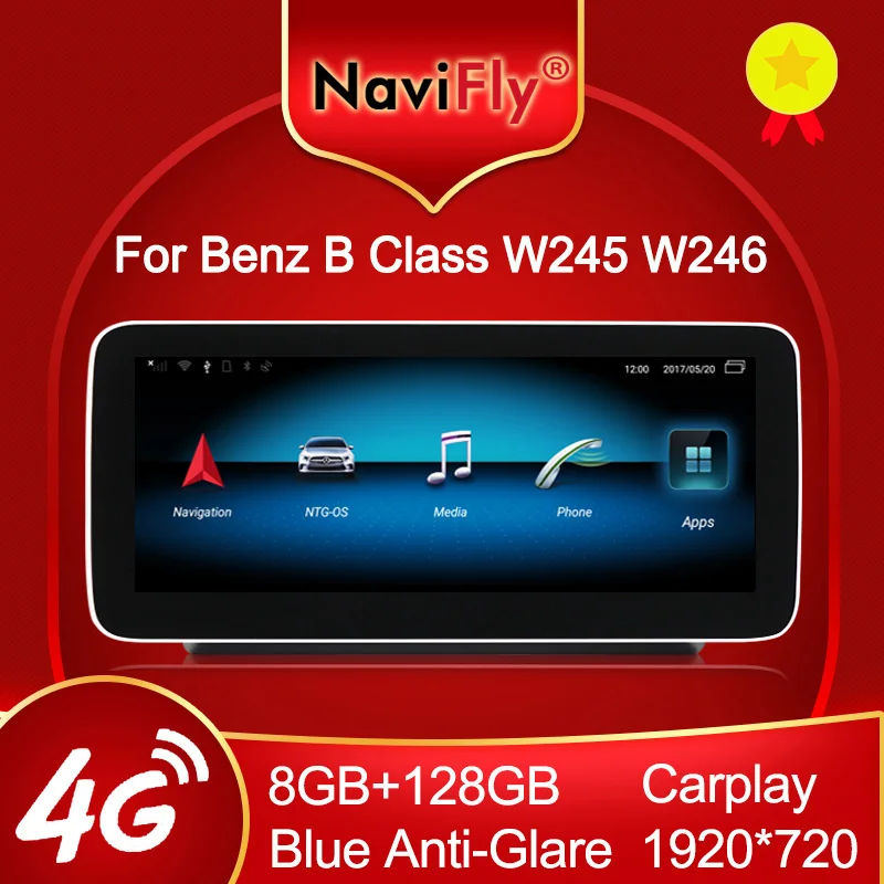 NaviFly для Mercedes Benz B Class W246 B200 B180 B220 B260 2011 до 2018 Android автомобильный мультимедийный