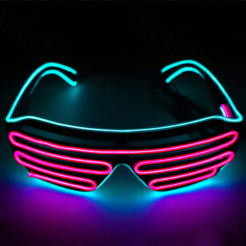 

Fashion Led Luminous Glasses Battery Powered Christmas Halloween Flashing Light Glow Glasses Festival Supplies Costumes As Gift