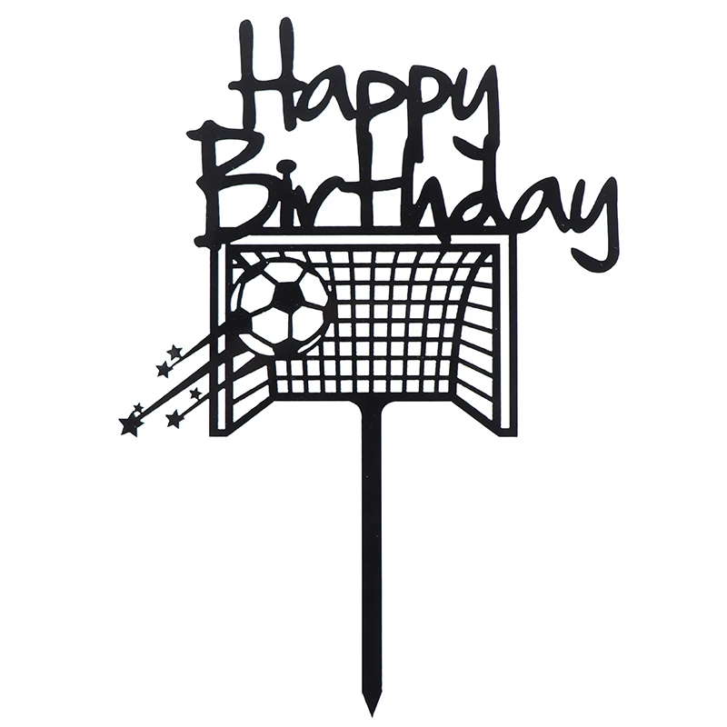 Топпер для торта С Днем Рождения день рождения спорт украшения вечеринки футбол