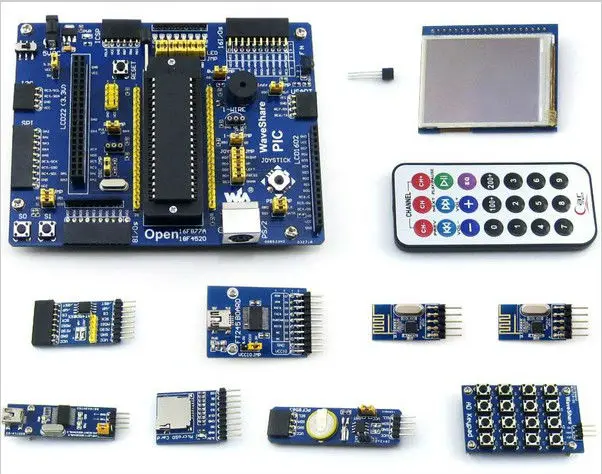 

PIC16F877A-I/P PIC16F877A PIC 8-bit RISC Evaluation Development Board +11 Accessory Modules = Open16F877A Package A