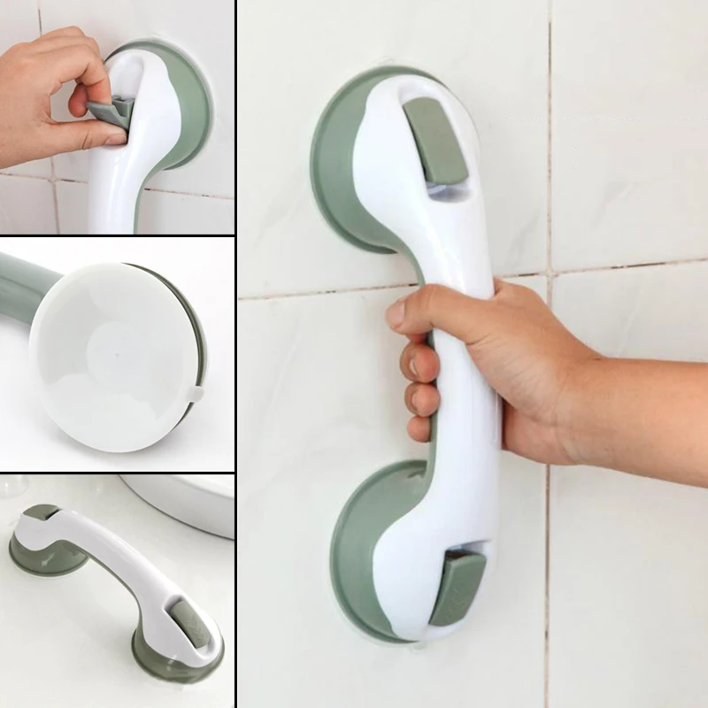 

1pcs Bath Shower Grab Bars Suction Cup Grab Bar Glass Tile Holder Punch-Free Safety Handrail Support for Tub Wall Window Door