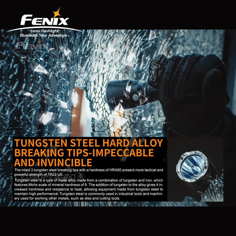 Классическое тактическое обновление Fenix TK22 UE 1600 люмен фонарь с литий ионной