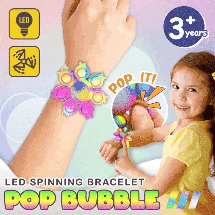 

Spinning Push Bubble Pop Bracelet Fidget Toys Strings Relief Christmas Kid Gift Sensory Squishy Antistress Relief Figet Bracelet