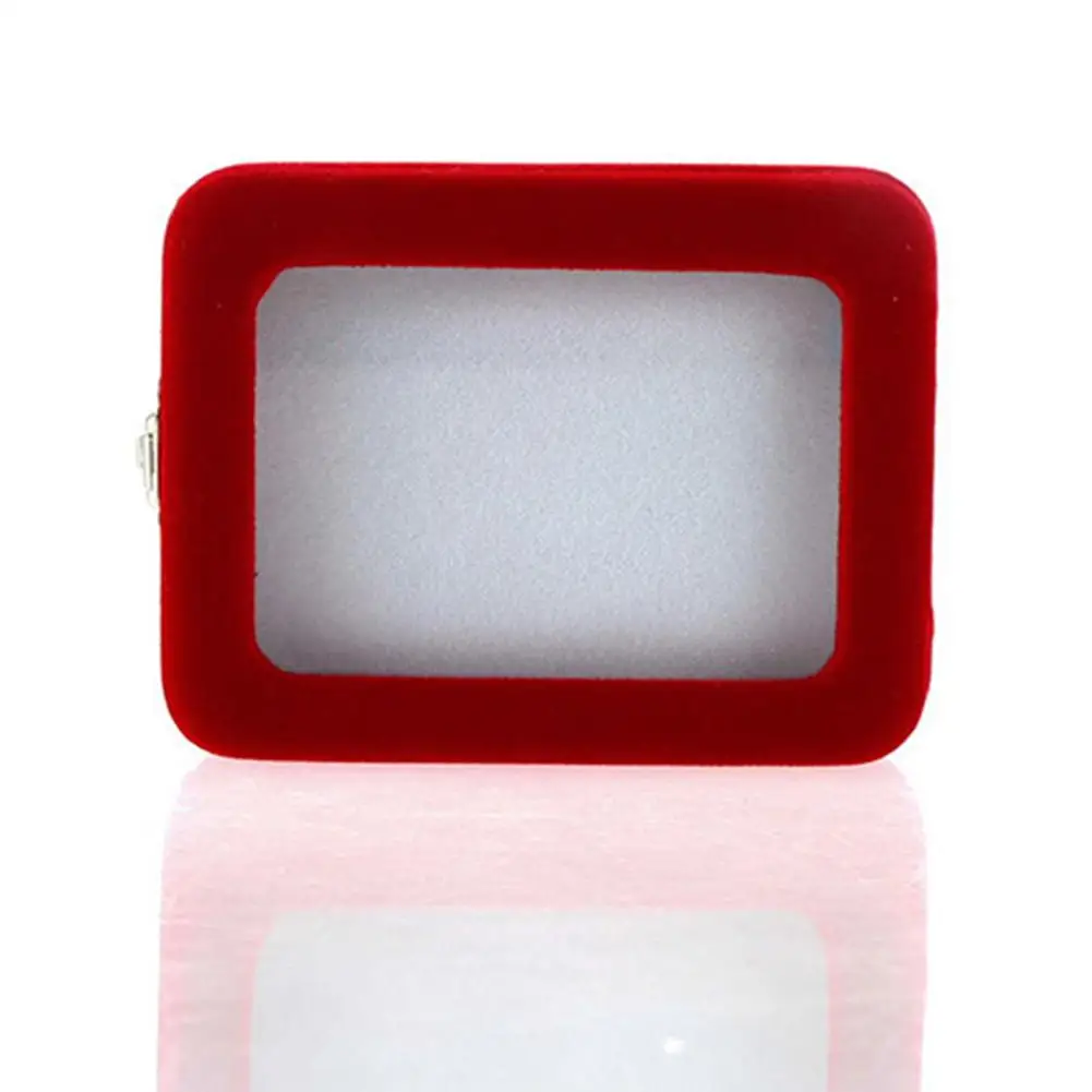 

Red Velvet Gift Jewelry Box Case Display Holder for Ring Bracelet Bangle Earrings Ring Box Wedding Engagement Jewelry Display