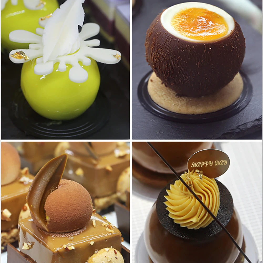 

8 pcs Semi-circular Coconut Mousse Cake Mould Domestic Silicone Mold
