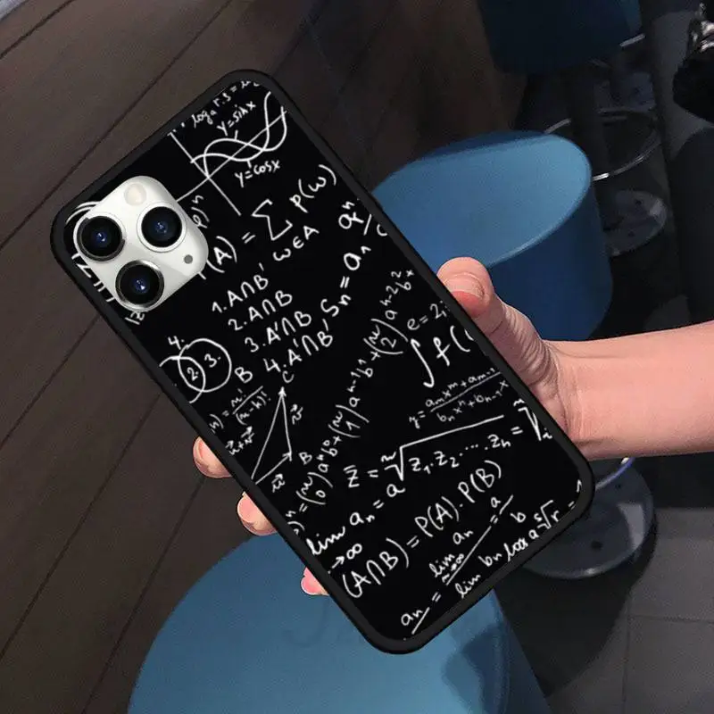

Physics Math Formula Equation Phone Case For iphone 7 8 12 11 XR XS pro Max Mini plus Soft silicone cover shell funda