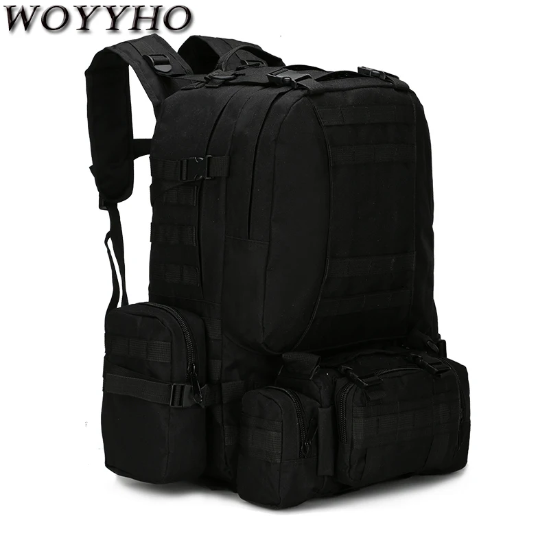 Мужские тактические рюкзаки объемом 50 л водонепроницаемый военный рюкзак 4 в 1 с