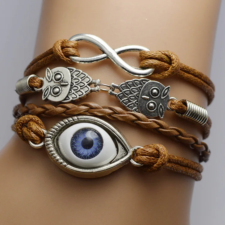 

Spot supply of European and American Jewelry eyes multi layer men and women Bracelet gifts