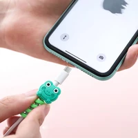 cute glossy silicone cable case organizer for data cord charging cable protective cover data cable break protector
